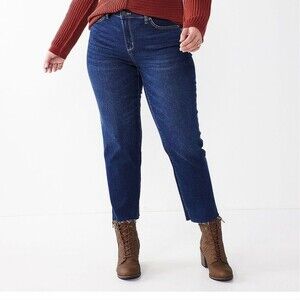 Women's Sonoma Good for Life High Waisted Straight-Leg Crop Jeans 18